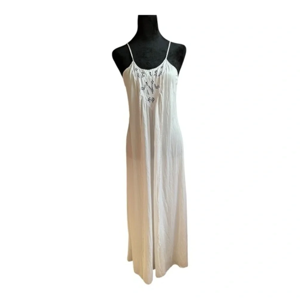 Vintage Gossard Ivory Lace‎ Nylon Nightgown size Small